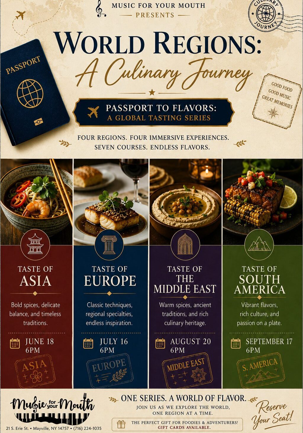 World Regions dinners